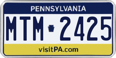 PA license plate MTM2425