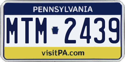 PA license plate MTM2439
