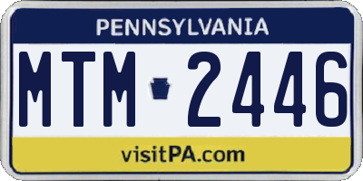 PA license plate MTM2446