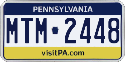 PA license plate MTM2448