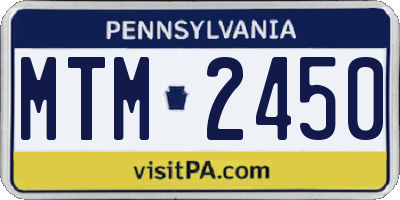 PA license plate MTM2450