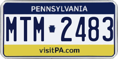PA license plate MTM2483