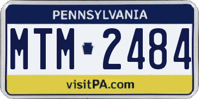 PA license plate MTM2484