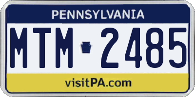 PA license plate MTM2485