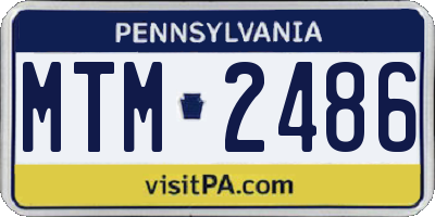 PA license plate MTM2486