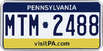 PA license plate MTM2488