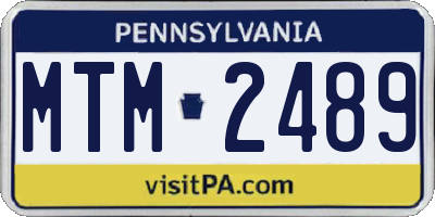 PA license plate MTM2489