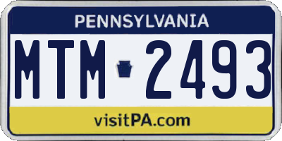 PA license plate MTM2493