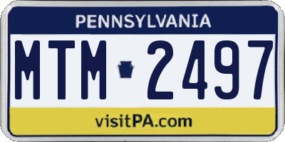 PA license plate MTM2497