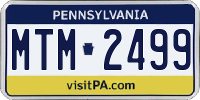 PA license plate MTM2499