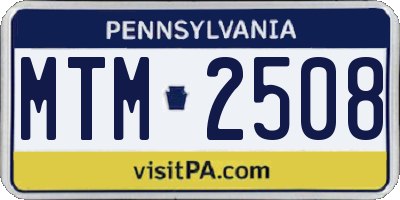 PA license plate MTM2508