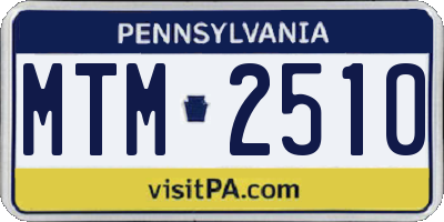 PA license plate MTM2510