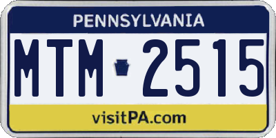 PA license plate MTM2515