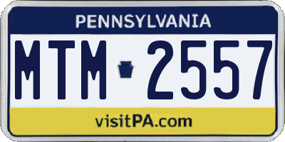 PA license plate MTM2557
