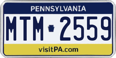 PA license plate MTM2559