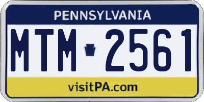 PA license plate MTM2561