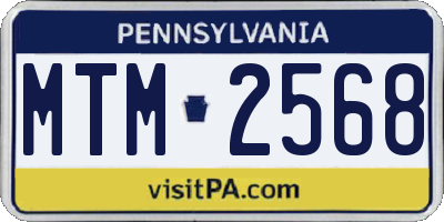 PA license plate MTM2568