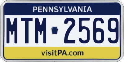 PA license plate MTM2569