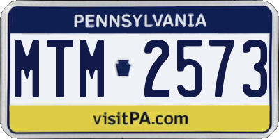 PA license plate MTM2573