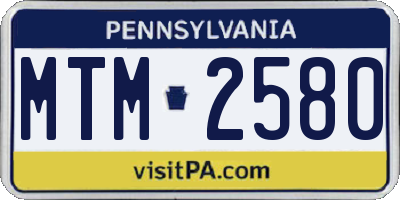PA license plate MTM2580