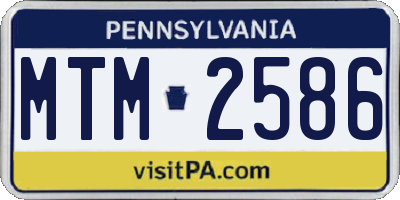 PA license plate MTM2586
