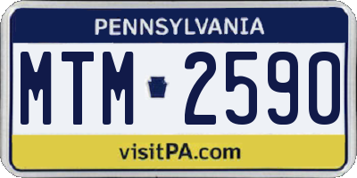 PA license plate MTM2590