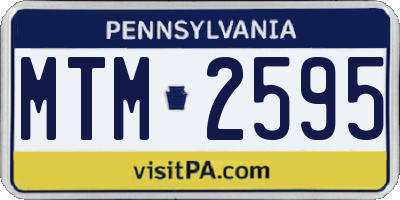PA license plate MTM2595