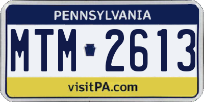PA license plate MTM2613