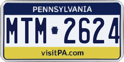 PA license plate MTM2624