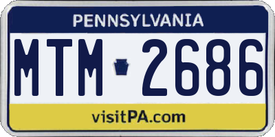PA license plate MTM2686