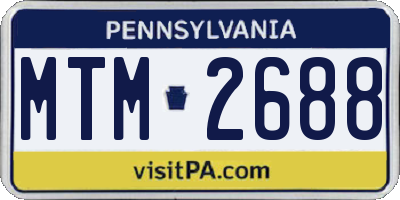 PA license plate MTM2688