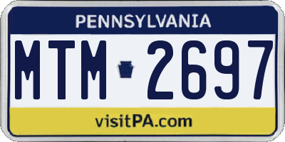 PA license plate MTM2697