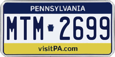 PA license plate MTM2699