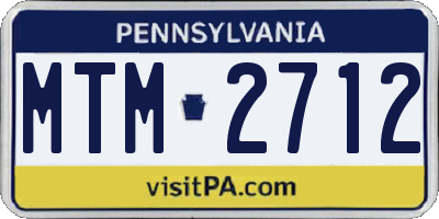 PA license plate MTM2712