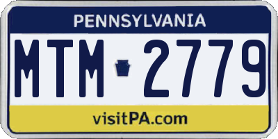 PA license plate MTM2779