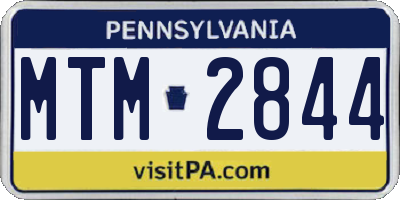 PA license plate MTM2844