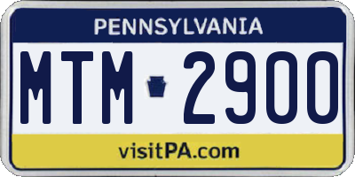 PA license plate MTM2900