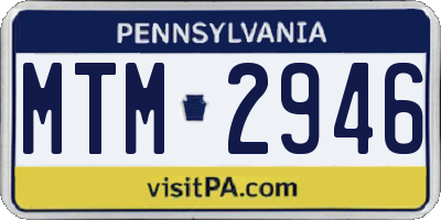 PA license plate MTM2946