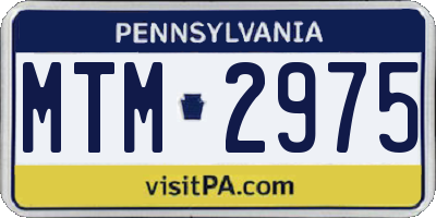 PA license plate MTM2975