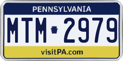 PA license plate MTM2979