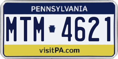 PA license plate MTM4621