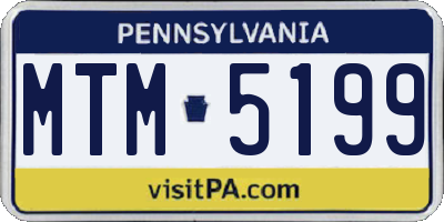 PA license plate MTM5199
