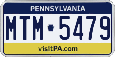 PA license plate MTM5479