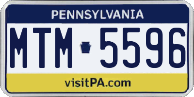 PA license plate MTM5596