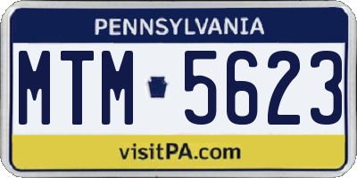 PA license plate MTM5623