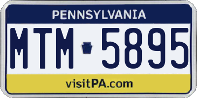 PA license plate MTM5895