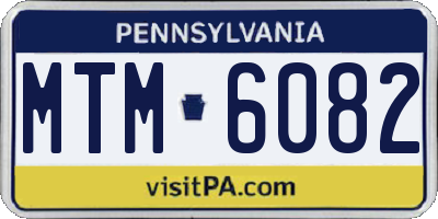 PA license plate MTM6082