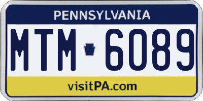 PA license plate MTM6089