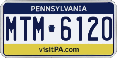 PA license plate MTM6120
