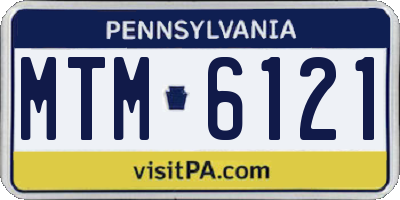 PA license plate MTM6121